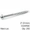 KREG Zinc Pocket Hole Screws 51mm 2.00' #8 Coarse Thread Mx Loc 250ct